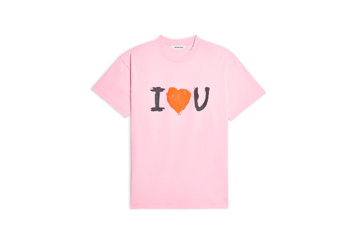 Balenciaga Valentine's Day "I Love You" Capsule Collection Demna Gvasalia Mens Womens Unisex Sweaters Hoodies T-Shirts Bags Neo Classic Hourglass Handbags Bracelets Keychains Charms Mini Coin Purse Love Hearts February 14 Gifts to get Her Gifts for Him Presents