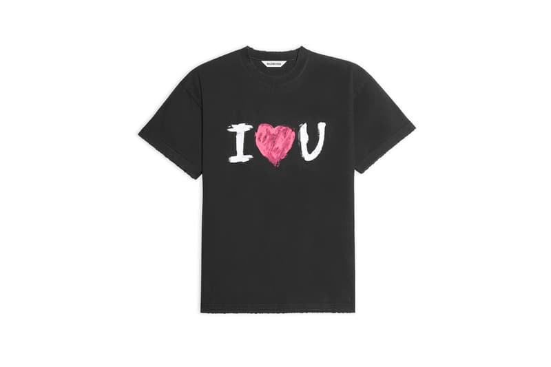 Balenciaga Valentine's Day "I Love You" Capsule Collection Demna Gvasalia Mens Womens Unisex Sweaters Hoodies T-Shirts Bags Neo Classic Hourglass Handbags Bracelets Keychains Charms Mini Coin Purse Love Hearts February 14 Gifts to get Her Gifts for Him Presents