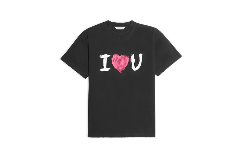 Balenciaga Valentine's Day "I Love You" Capsule Collection Demna Gvasalia Mens Womens Unisex Sweaters Hoodies T-Shirts Bags Neo Classic Hourglass Handbags Bracelets Keychains Charms Mini Coin Purse Love Hearts February 14 Gifts to get Her Gifts for Him Presents