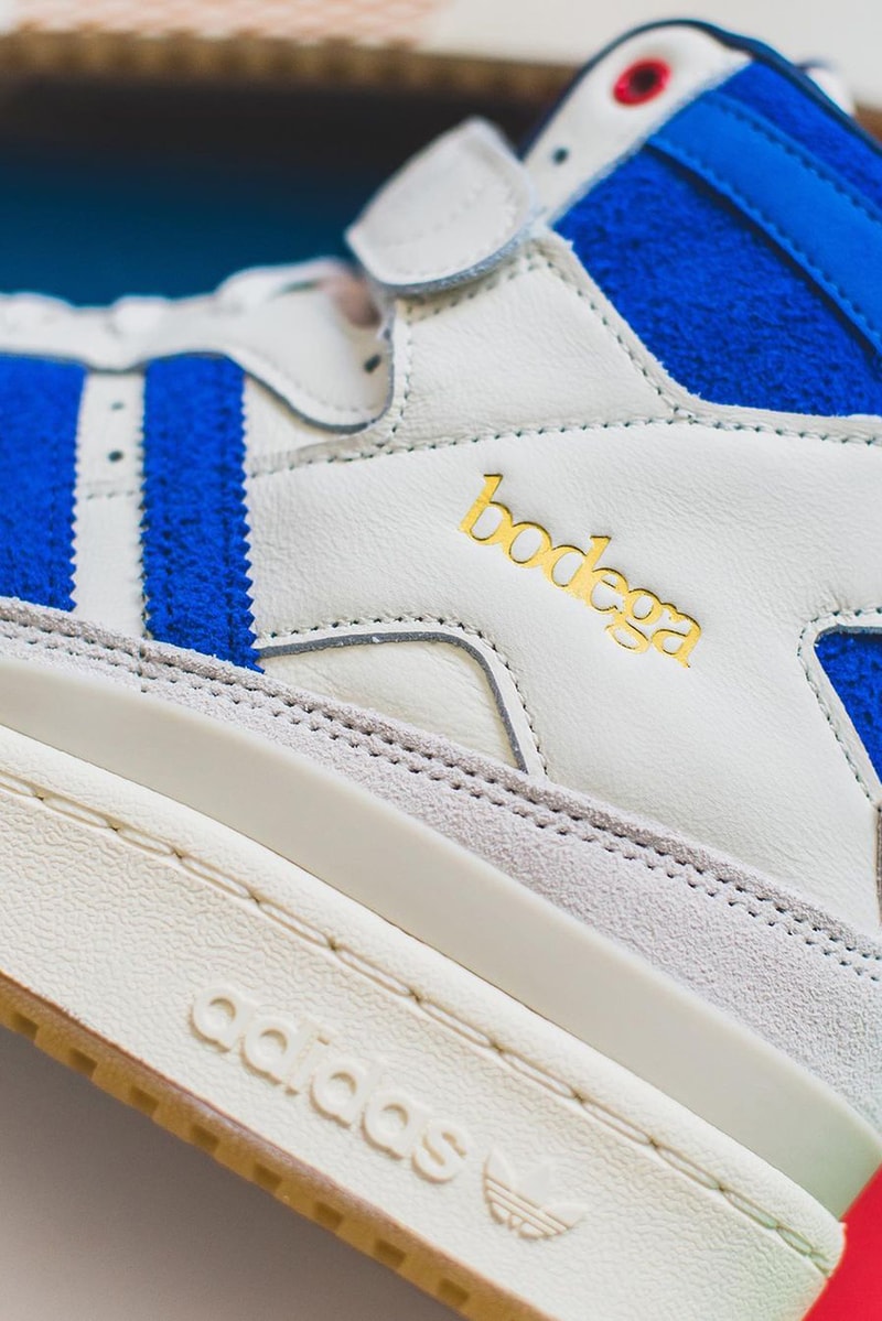 bodega adidas forum hi 84 friends and family limited 333 pairs colorway white blue red gum 