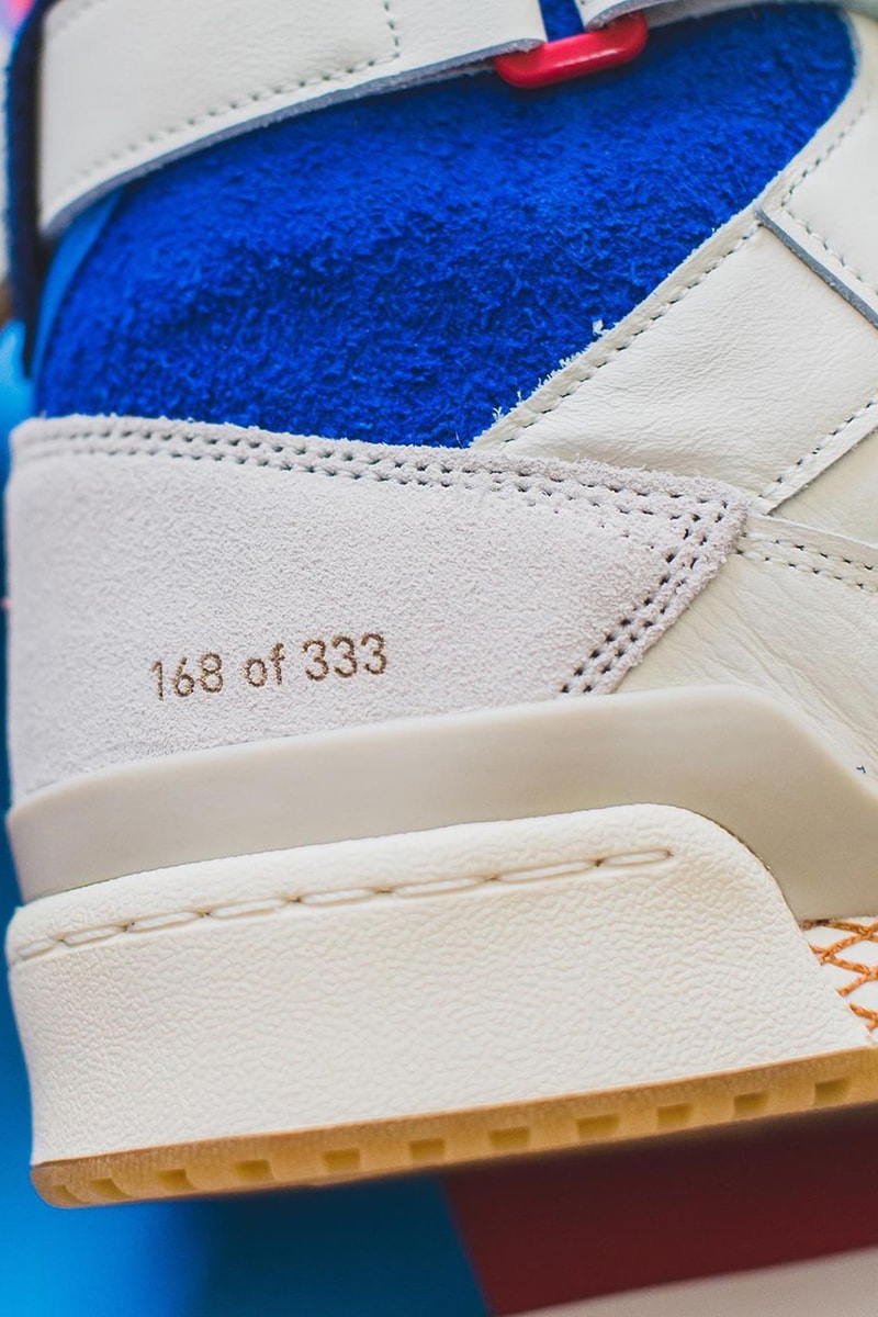 bodega adidas forum hi 84 friends and family limited 333 pairs colorway white blue red gum 