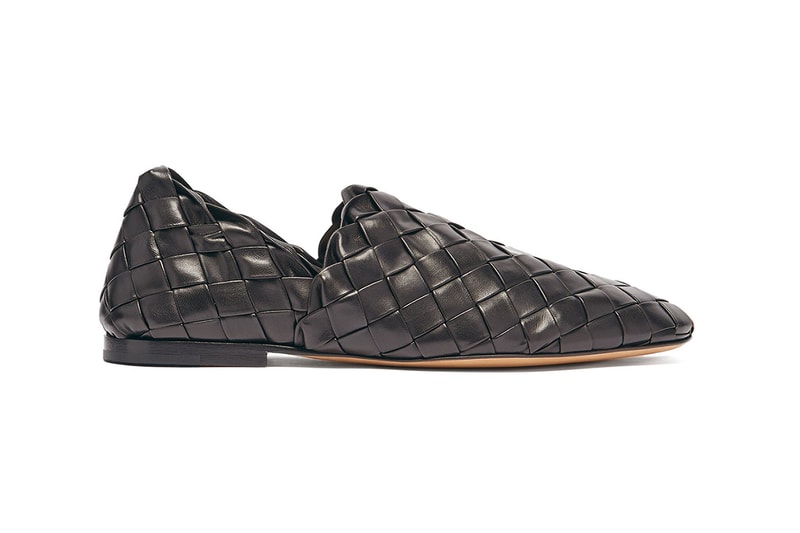 bottega veneta slipper loafer Intrecciato weave leather italy footwear fashion luxury padded black beige slip on sneaker formal casual