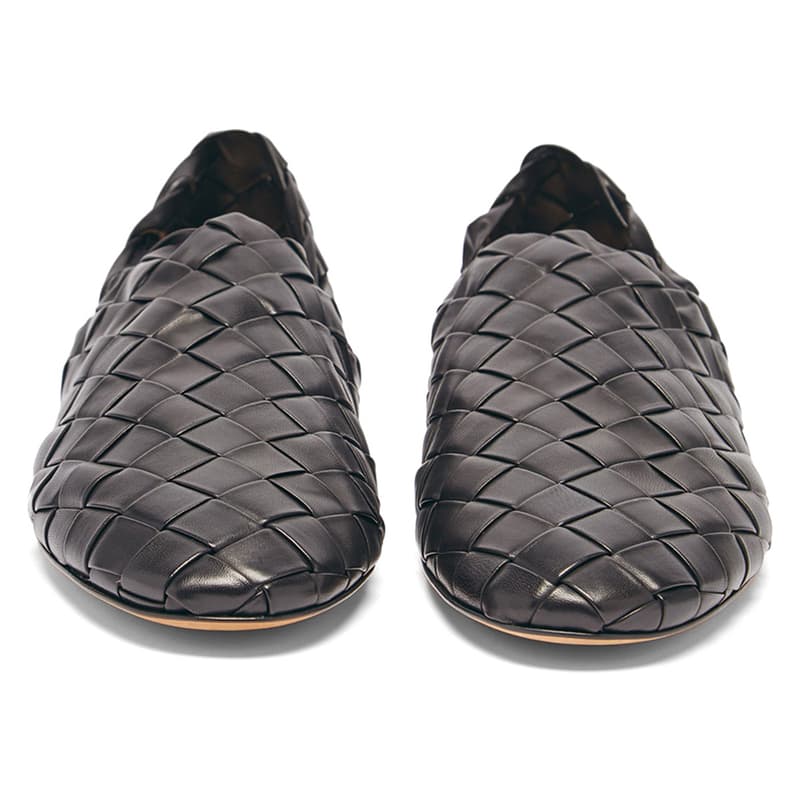 bottega veneta slipper loafer Intrecciato weave leather italy footwear fashion luxury padded black beige slip on sneaker formal casual