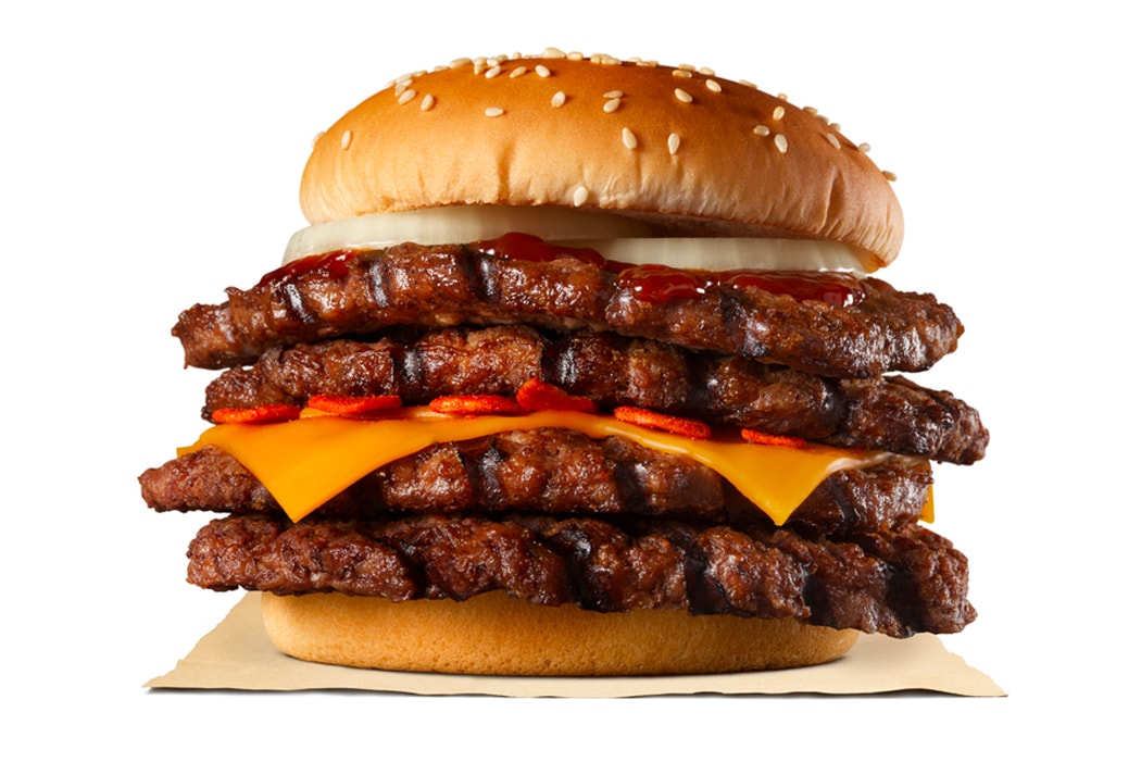 Burger King Japan Strong Magma Super One Pound Beef Burger Spiciest Meat Wall Release Info Taste Review