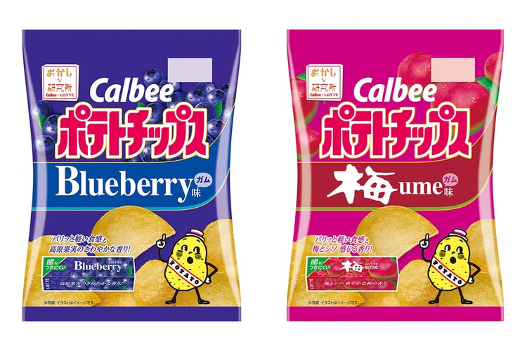 Would You Try Calbee x Lotte's Blueberry and Ume Gum-Flavored Potato Chips?
