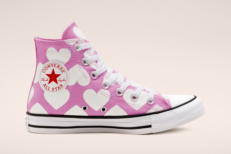 Converse Chuck Taylor All Star Run Star Hike Chuck 70 Valentine's Day Pack Release Information Drop Date February 14 Love Theme Hearts Shoes Footwear Sneakers White Black Red Embroidery Gifts for Him Present for Her Romance