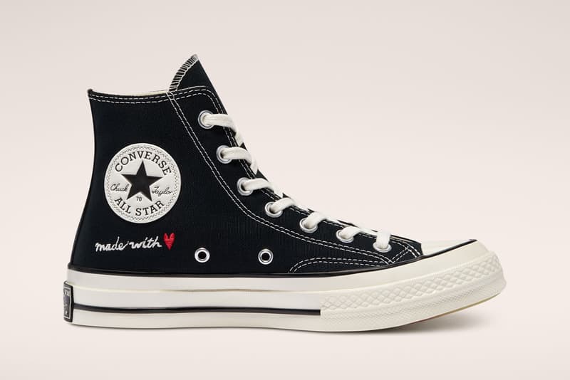 Converse Chuck Taylor All Star Run Star Hike Chuck 70 Valentine's Day Pack Release Information Drop Date February 14 Love Theme Hearts Shoes Footwear Sneakers White Black Red Embroidery Gifts for Him Present for Her Romance