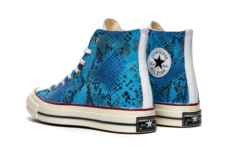 Converse Chuck 70 Hi "Enamel Blue/Print Python" Snakeskin Debossed Leather Luxury Sneaker Kicks Chucks OG Old School 171012C All Star 