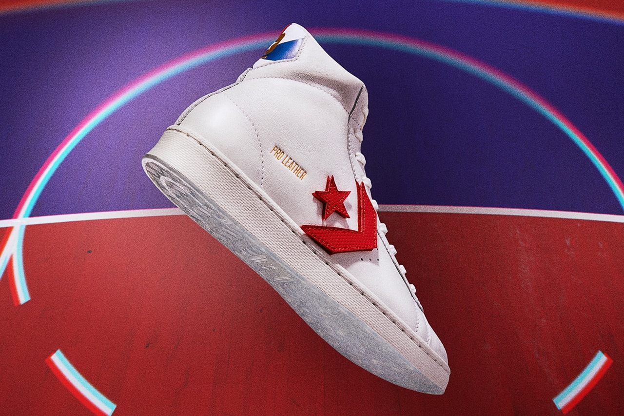 converse pro leather hi high birth of flight aba 45th anniversary final season julius dr j erving free throw line dunk vintage white university red blue 170240C official release date info photos price store list buying guide