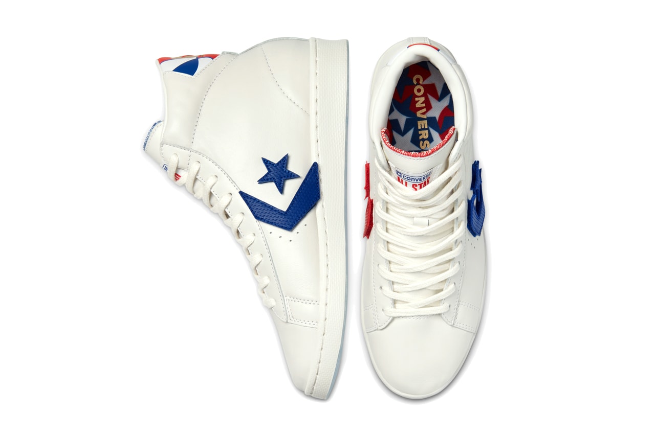 converse pro leather hi high birth of flight aba 45th anniversary final season julius dr j erving free throw line dunk vintage white university red blue 170240C official release date info photos price store list buying guide