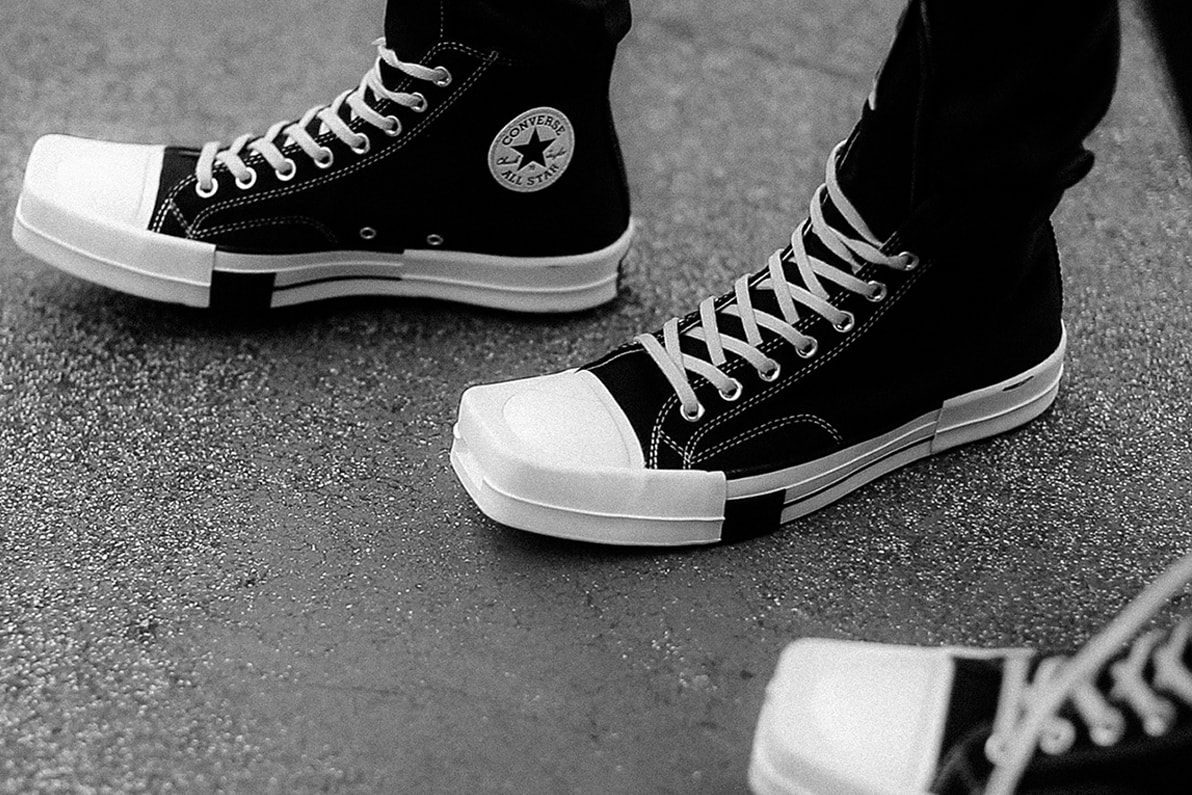 X Converse DRKSTAR Chuck 70 High Top Sneakers in White - Rick Owens