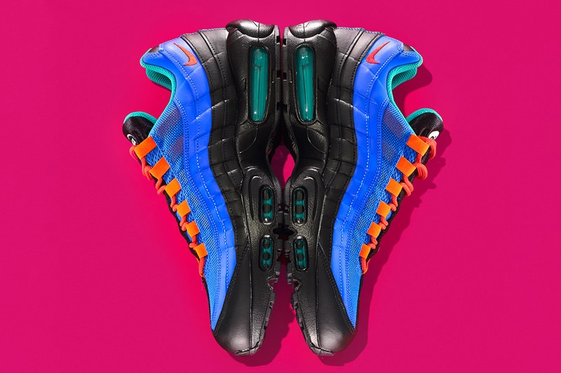 coral studios nike sportswear air max 95 v2 collaboration blue red teal aqua black official release date info photos price store list buying guide