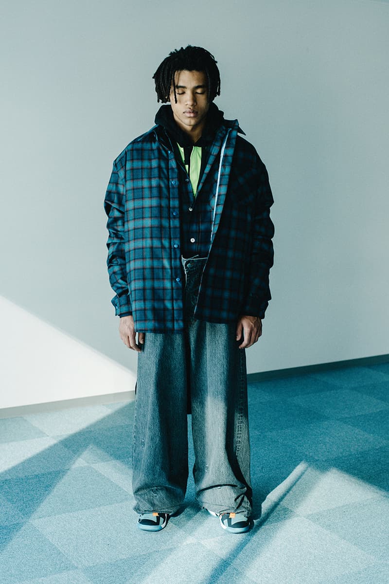 facetasm japan street culture streetwear fashion fall winter 2021 jackets flannel shirt sherpa lined denim jacket oversized asymmetrical 