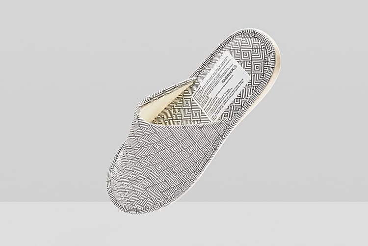 Footpatrol x FABRICK by MEDICOM TOY Tatsuhiko Akashi Japanese Designer Sacoche Waist Bag House Home Indoor Slippers Cushion London Geometric MC Escher Optical Illusion Maze Black White Concrete Jungle