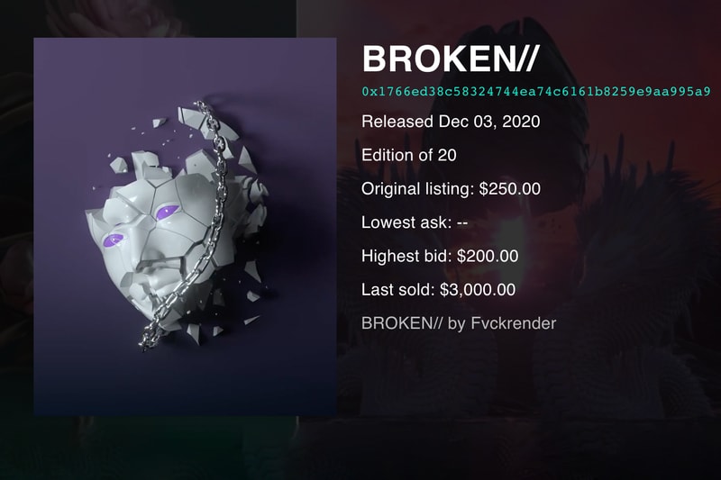 fvckrenderverse nifty gateway experience artwork digital art cryptocurrency