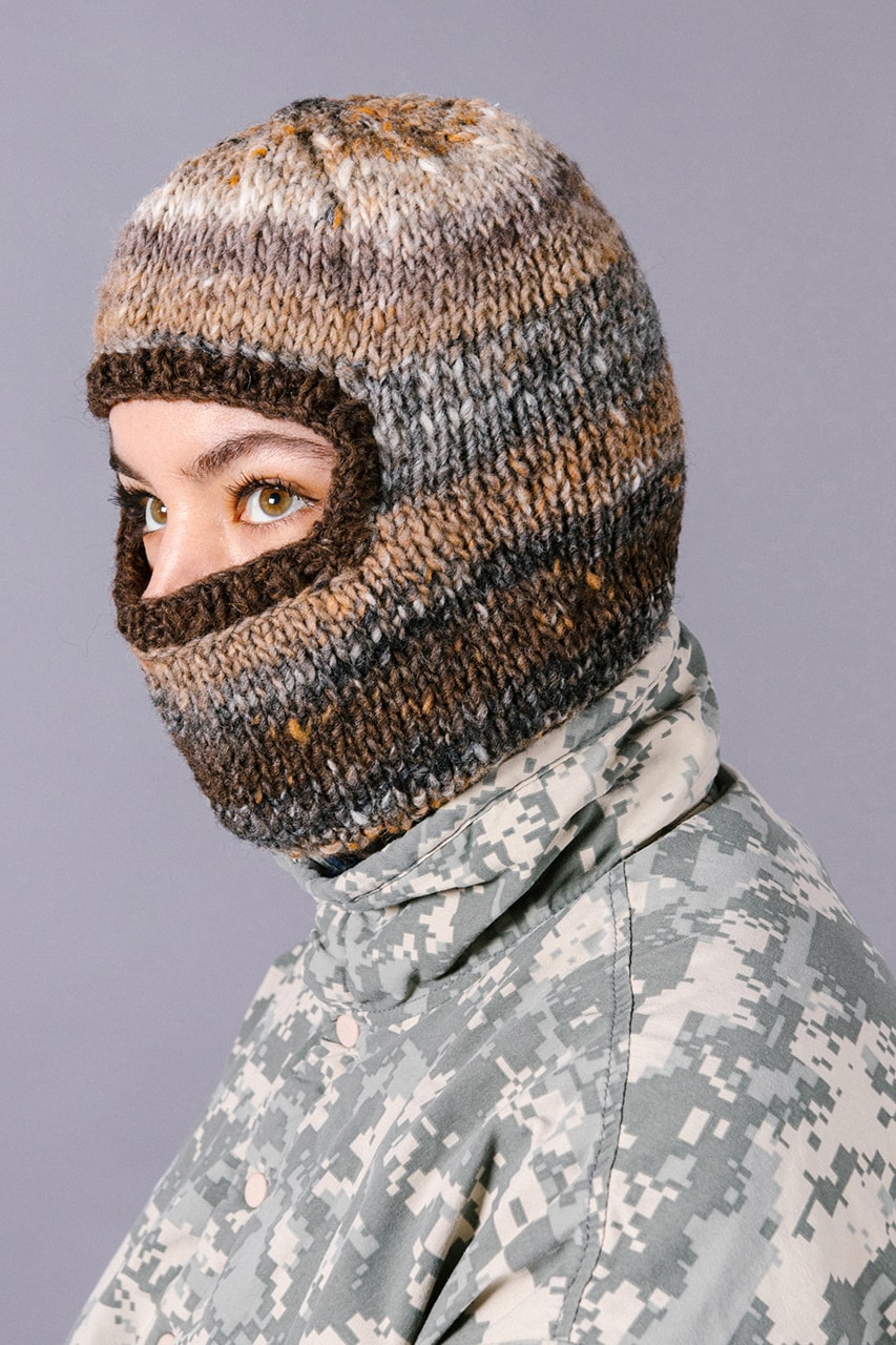 Greater Goods balaclava jaimus tailor hand knitted wool cold weather release informaton details