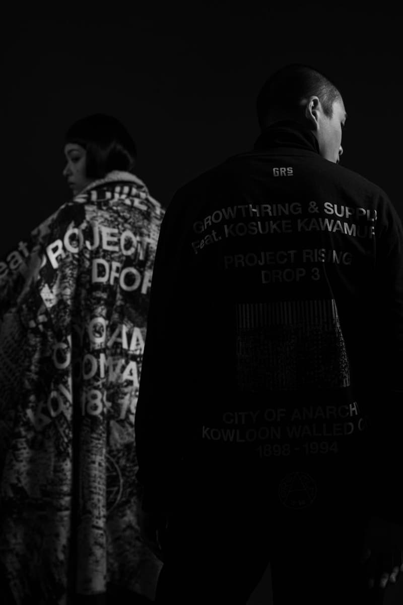 GrowthRing & Supply Kosuke Kawamura Drop 03 Lookbook Kowloon Walled City Akira Tokyo Japan Hong Kong Fashion Parka GRS style 