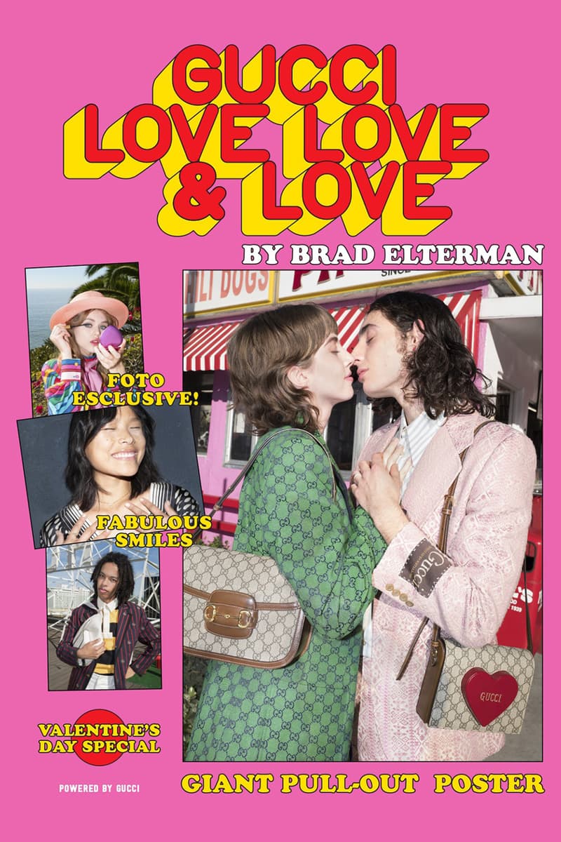 Gucci 'LOVE LOVE LOVE' Fanzine Valentines Day capsule collection bags lipstick makeup jewelry brad elterman