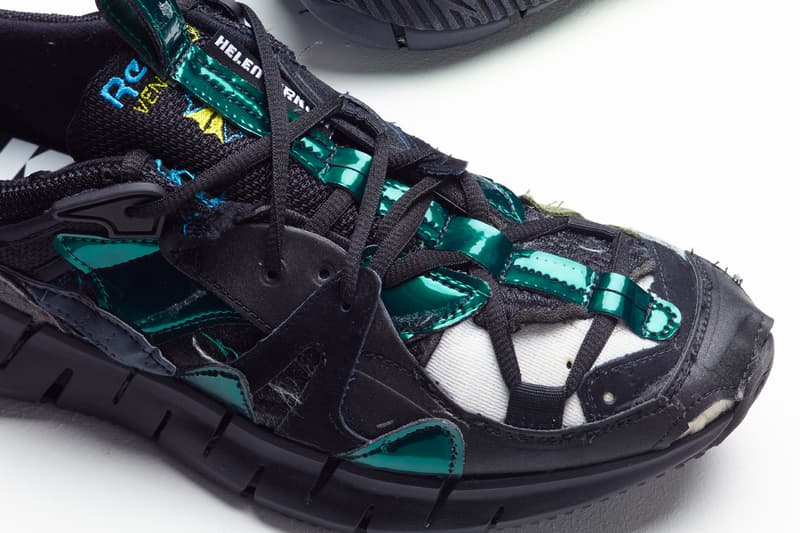 Helen Kirkum x Reebok Zig Kinetica II One Off 20 Unique Pairs East London Designer Design Studio Custom Footwear Brand Developer Rework UK 8 US 9 EU42 Handmade Artisinal