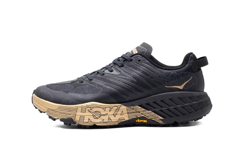 hoka one one m speedgoat 4 cny black gold 592593 menswear streetwear kicks shoes trainers runners footwear spring summer 2021 collection ss21 release