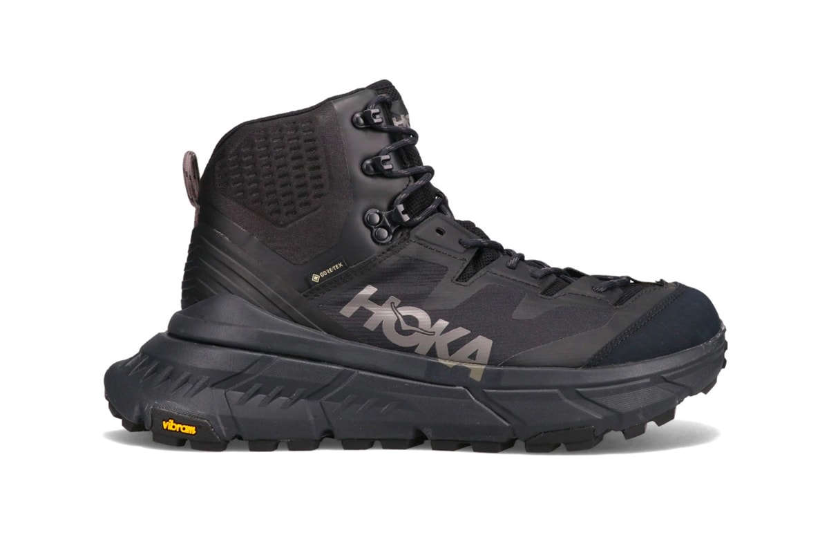 HOKA ONE ONE TenNine Hike Boot Black Colorway release date info buy grey gore tex vibram sole trail