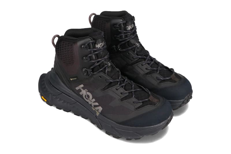 HOKA ONE ONE TenNine Hike Boot Black Colorway release date info buy grey gore tex vibram sole trail