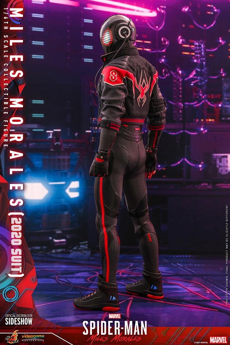 hot toys miles morales marvels spider man 2020 suit led battery powered 1 6th scale figure toys collectibles