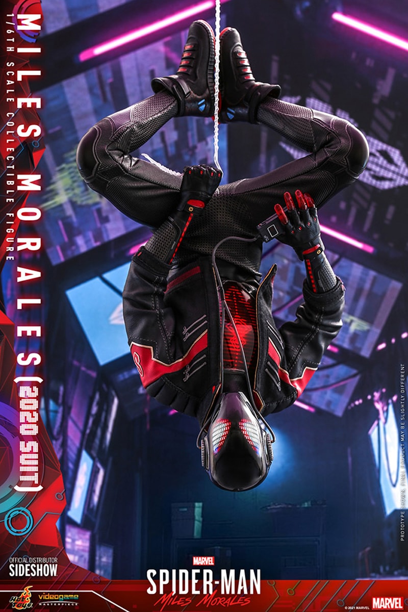 hot toys miles morales marvels spider man 2020 suit led battery powered 1 6th scale figure toys collectibles