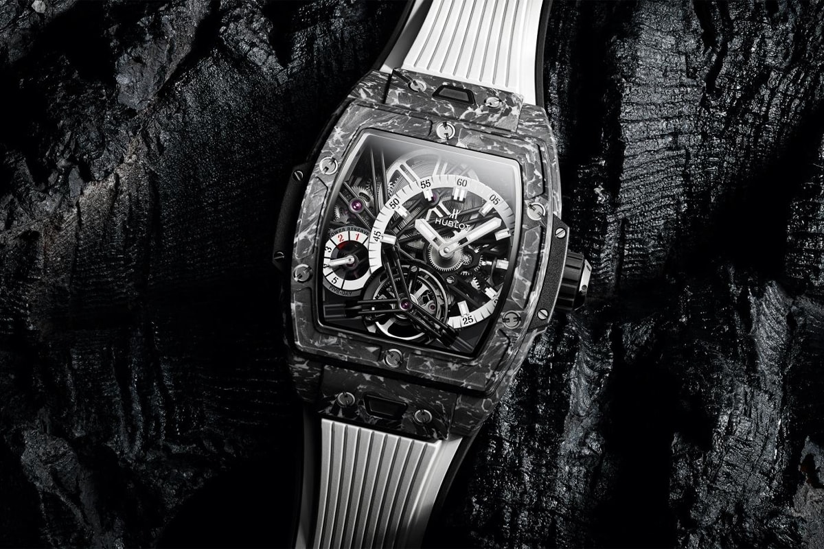 hublot swiss luxury watches spirit of big bang tourbillon white carbon limited edition 100 