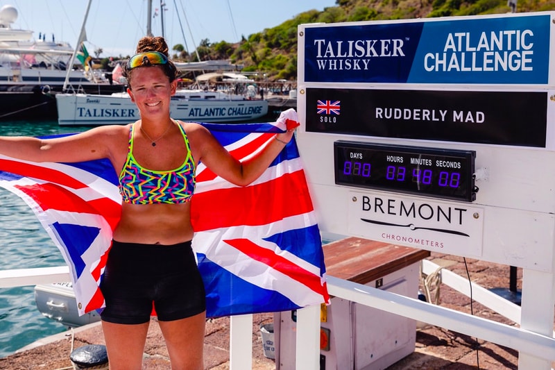 Jasmine Harrison youngest woman to row solo across Atlantic ocean news Jasmine Harrison Youngest Woman Solo Row Atlantic Ocean Record   Talisker Whisky Atlantic Challenge rudderly mad 