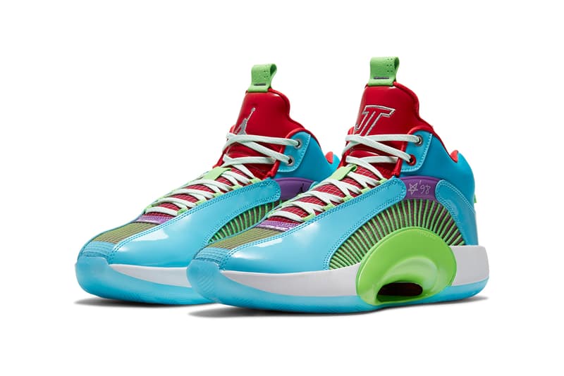air michael jordan brand 35 jayson tatum women in power pe player edition dd3667 400 blue green red white purple official release date info photos price store list buying guide