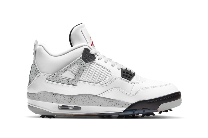 The Air Jordan 4 Golf Surfaces in White Cement Colorway