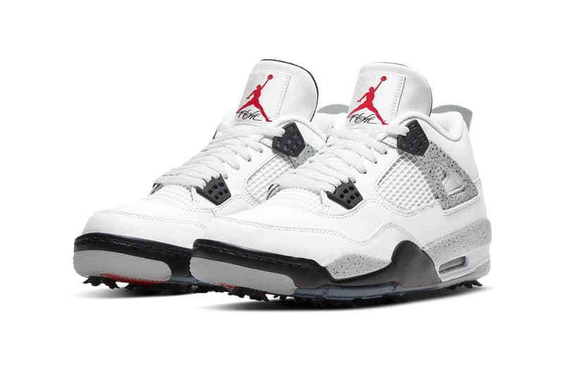 The Air Jordan 4 Golf Surfaces in White Cement Colorway