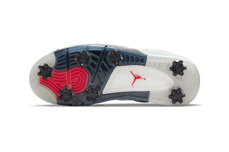 The Air Jordan 4 Golf Surfaces in White Cement Colorway