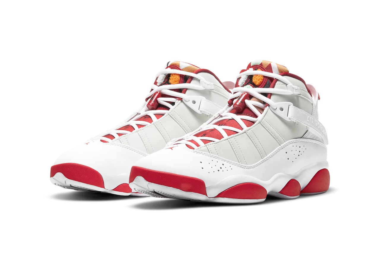 air michael jordan brand 6 rings hare white silver red black DD5077 105 official release date info photos price store list buying guide