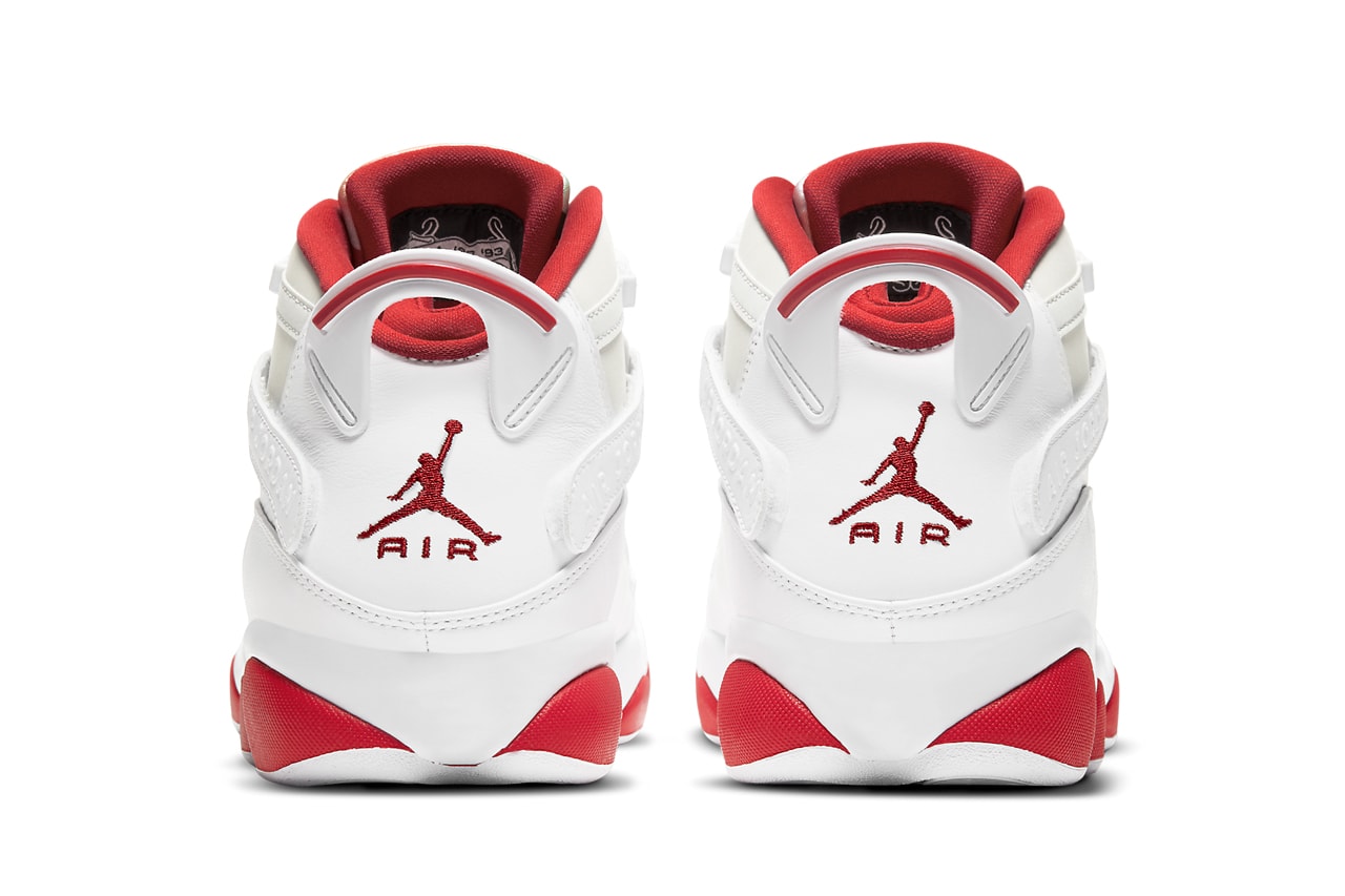 air michael jordan brand 6 rings hare white silver red black DD5077 105 official release date info photos price store list buying guide