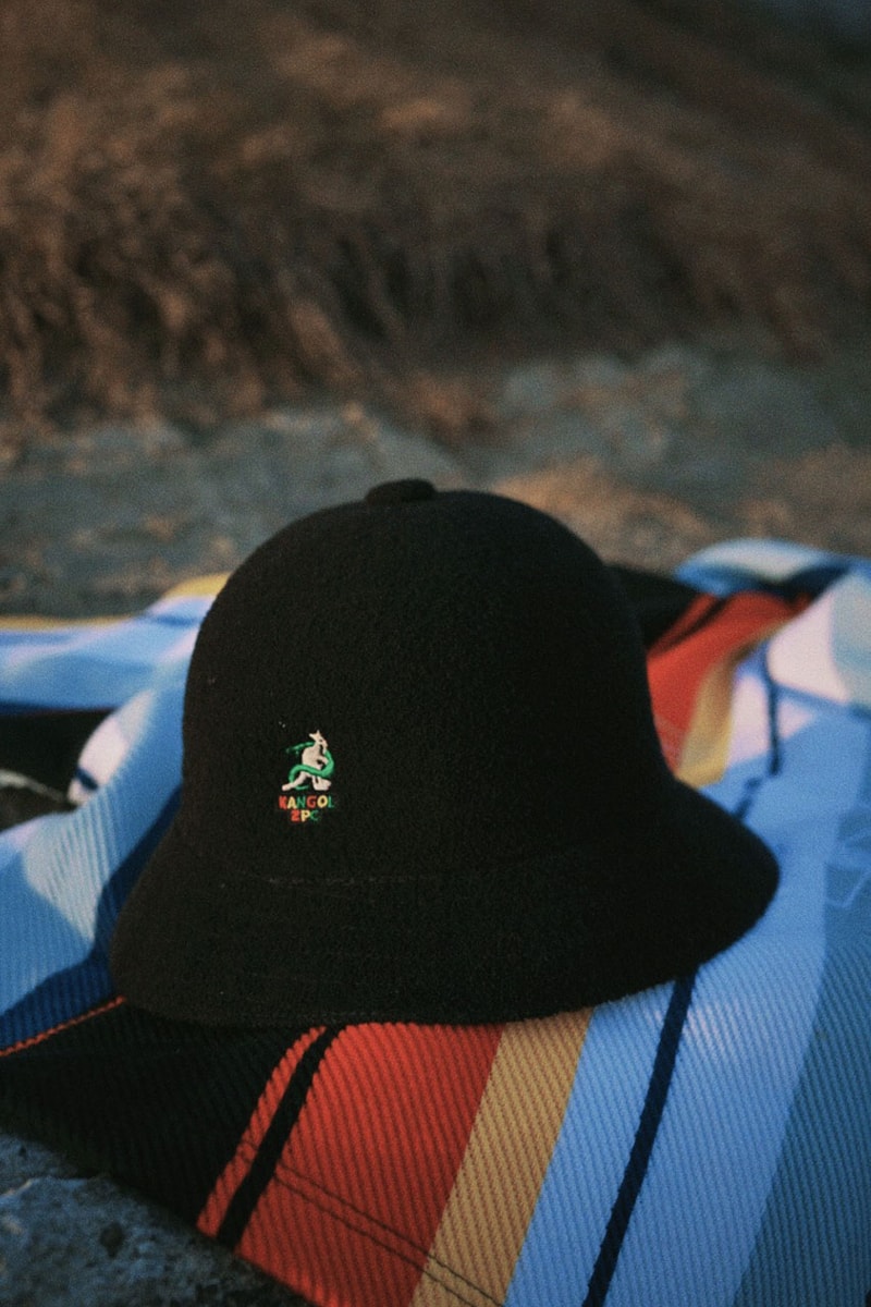 Embroidered-logo colourful bucket hat, Kangol