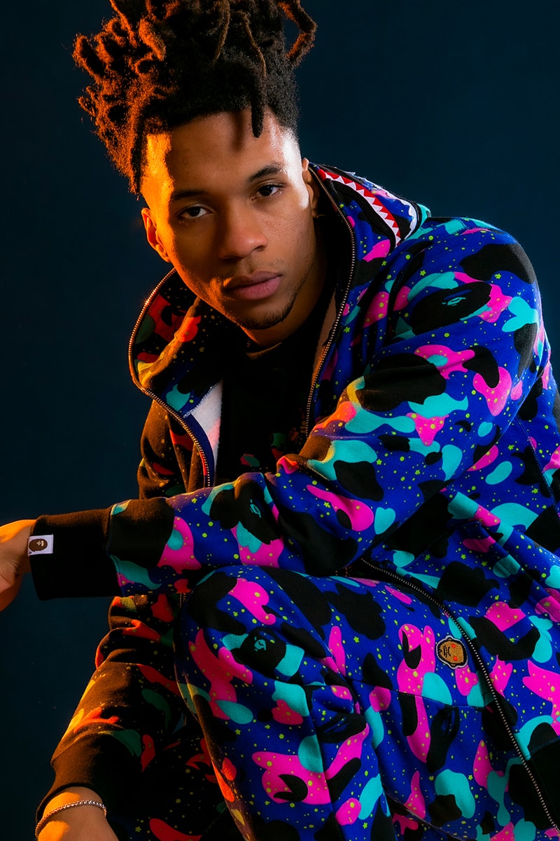 BAPE Kid Cudi 2021 Capsule menswear streetwear hoodies sweaters t shirts graphics sweats sweat pants shirts long sleeves jackets baby milo bape sta shark tiger collection