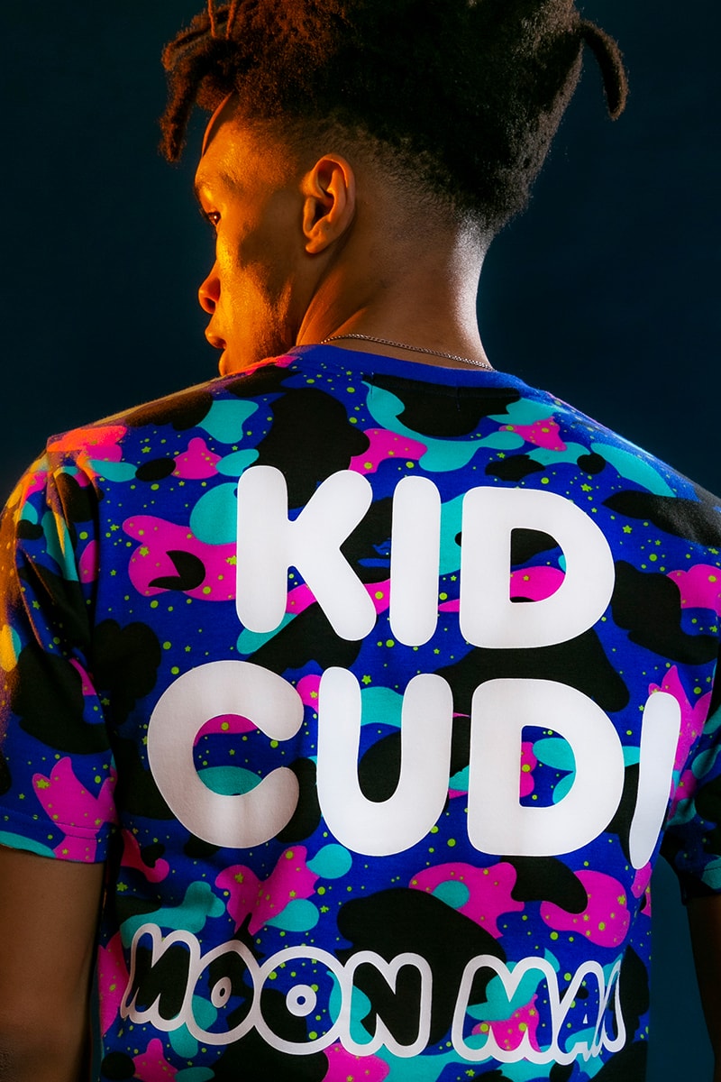 BAPE Kid Cudi 2021 Capsule menswear streetwear hoodies sweaters t shirts graphics sweats sweat pants shirts long sleeves jackets baby milo bape sta shark tiger collection