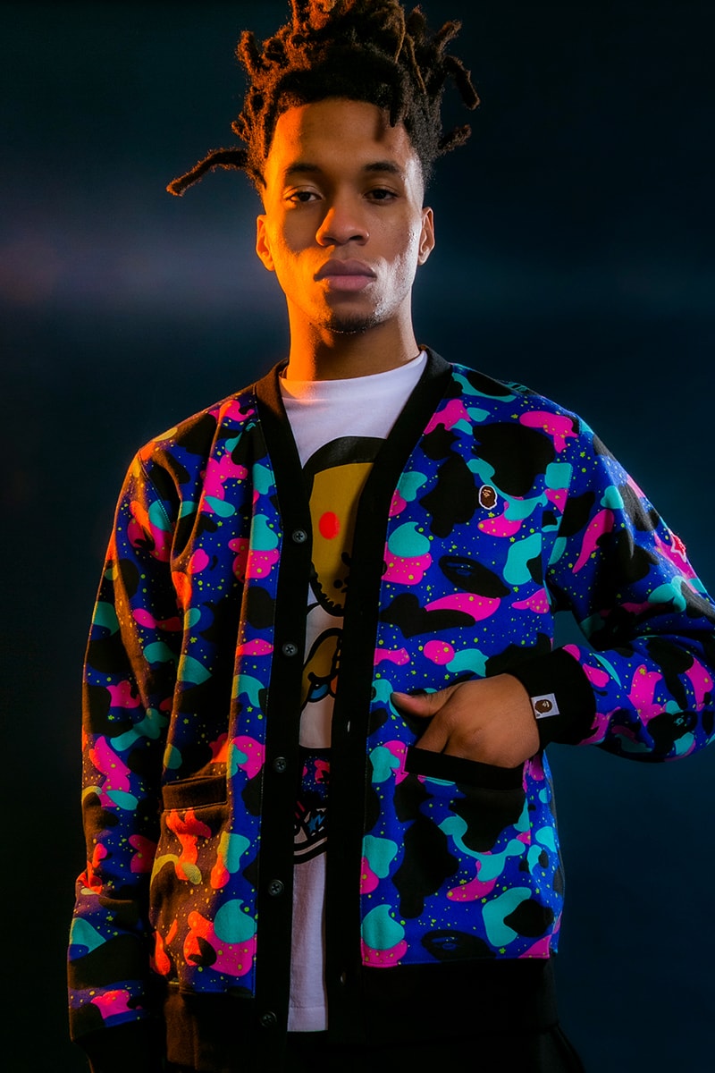 BAPE Kid Cudi 2021 Capsule menswear streetwear hoodies sweaters t shirts graphics sweats sweat pants shirts long sleeves jackets baby milo bape sta shark tiger collection