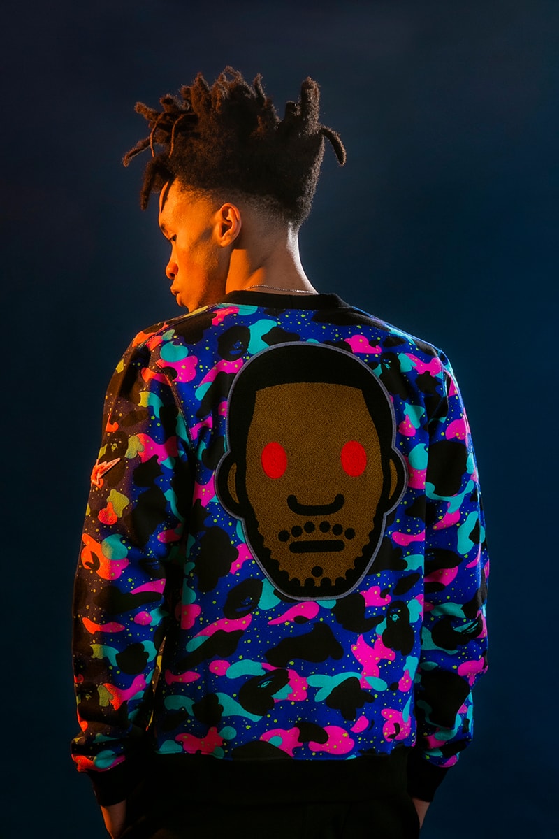 BAPE Kid Cudi 2021 Capsule menswear streetwear hoodies sweaters t shirts graphics sweats sweat pants shirts long sleeves jackets baby milo bape sta shark tiger collection