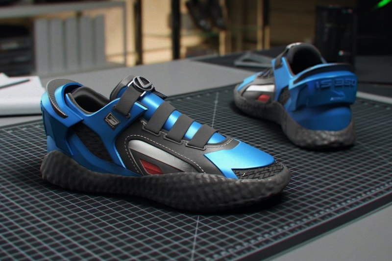 Lexus 2021 IS350 F Sport RTFKT Sneaker sports cars blue one-offs customs cars F-Sport footwear design kickis shoes sneakers 