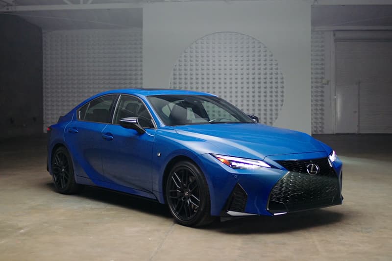 Lexus 2021 IS350 F Sport RTFKT Sneaker sports cars blue one-offs customs cars F-Sport footwear design kickis shoes sneakers