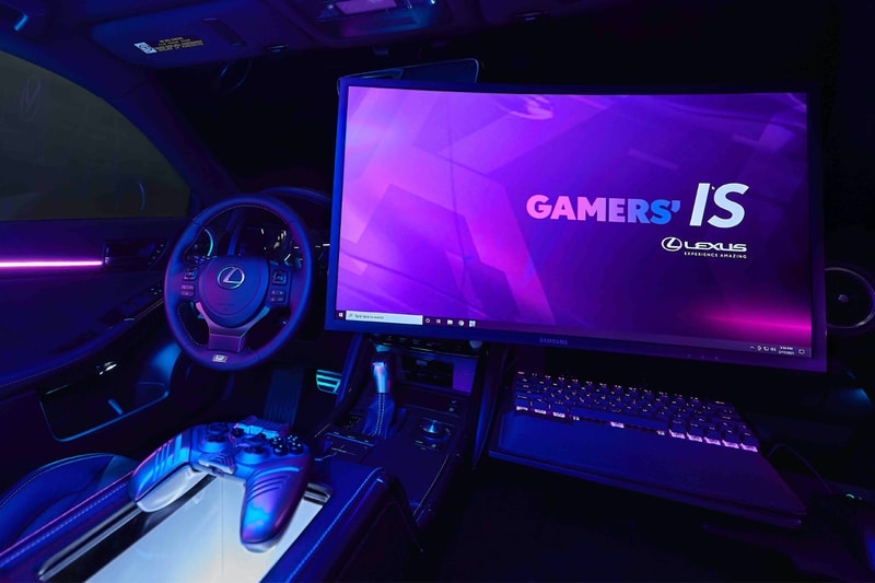 Lexus Gamers' IS Twitch Community Design Collaboration Partnership Lexus puts gamers in the driving seat Infiltrate exterior wrap Neon Tokyo interiors Cyber-themed 3D printed controller SCPS sports sedan lexus is 350 f sport fuslie streamer twitch rivals los angeles "all in" campaign 2021 lexus IS