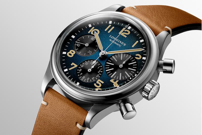 Longines Brings its 1930s Pilots Chronograph Into the 21st Century with Titanium Case and Blue Dial