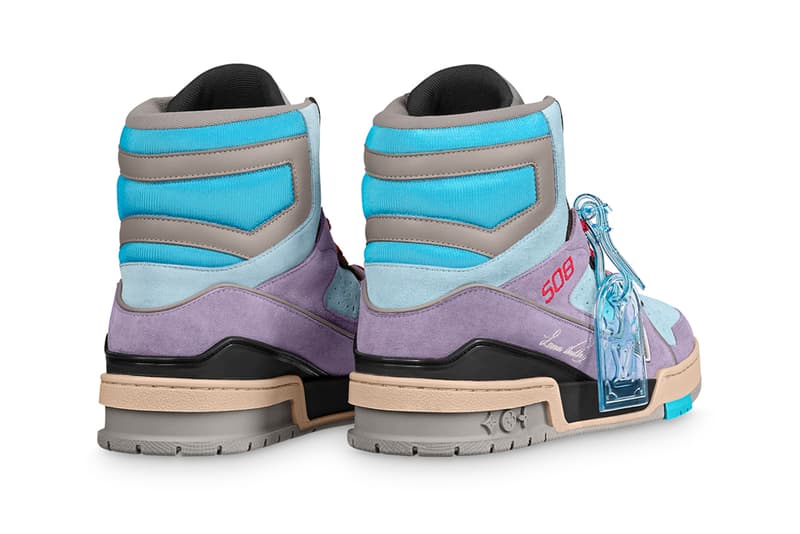 Louis Vuitton LV 408 Trainer Sneaker Boot 1A5YJ7 1A7R0P 1A7P2F Artistic Director Virgil Abloh Monogram Flowers Print Pattern High Top Bootie Hybrid Footwear Closer First Look Release Information Drop Date