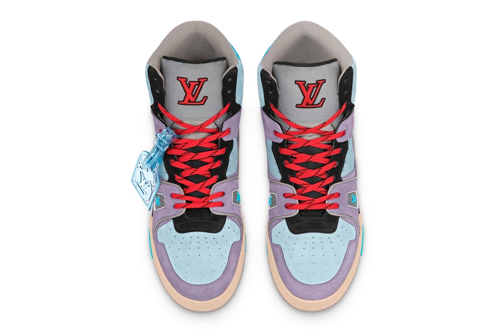 Louis Vuitton LV 408 Trainer Sneaker Boot 1A5YJ7 1A7R0P 1A7P2F Artistic Director Virgil Abloh Monogram Flowers Print Pattern High Top Bootie Hybrid Footwear Closer First Look Release Information Drop Date