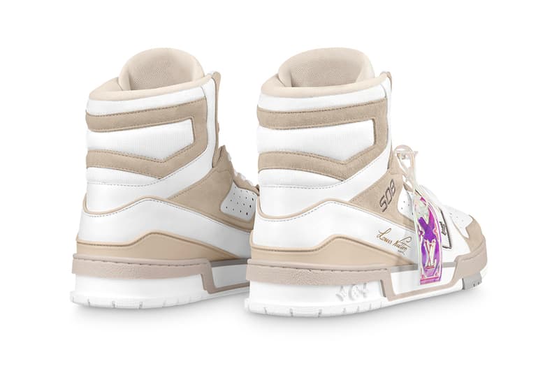 Louis Vuitton LV 408 Trainer Sneaker Boot 1A5YJ7 1A7R0P 1A7P2F Artistic Director Virgil Abloh Monogram Flowers Print Pattern High Top Bootie Hybrid Footwear Closer First Look Release Information Drop Date