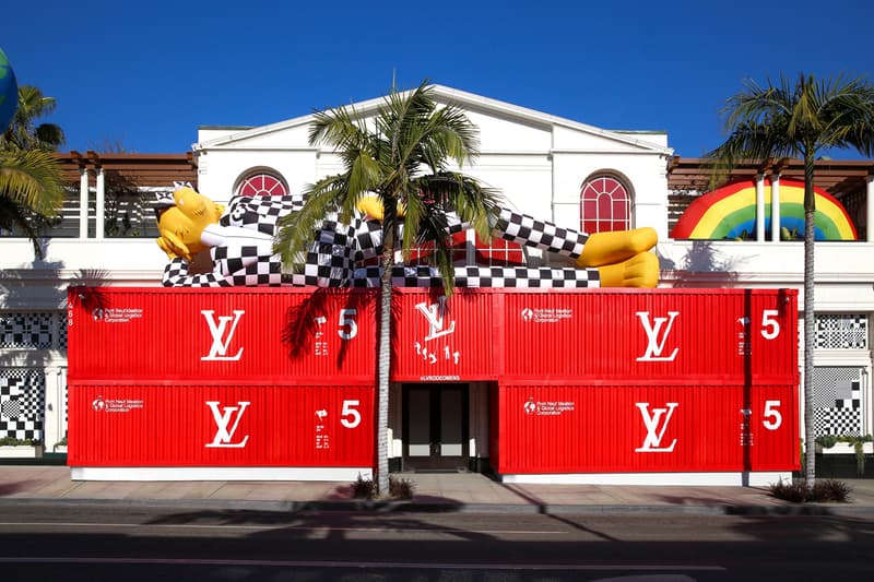 Louis Vuitton Rodeo Drive Temporary Residency pop up store spring summer 2021 virgil abloh Zoooom with Friends inflatable beverly hills california qr code store boutique shop inside look