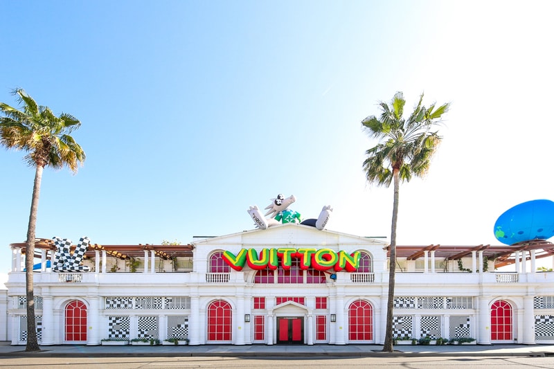 Louis Vuitton Rodeo Drive Temporary Residency pop up store spring summer 2021 virgil abloh Zoooom with Friends inflatable beverly hills california qr code store boutique shop inside look